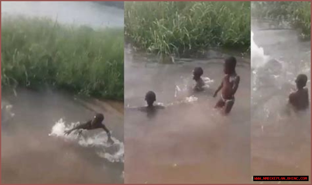 Watch scary moment a kid who was swimming with his friends in a river got 'swallowed' by a hippopotamus (video)